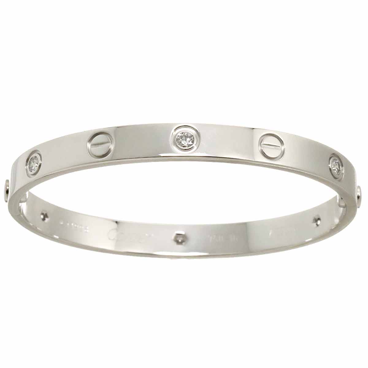 Love Bracelet Diamond 6P Bangle 18K WG 750 Size16