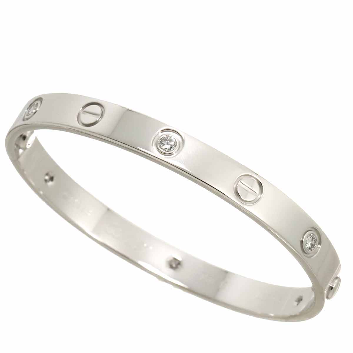 Love Bracelet Diamond 6P Bangle 18K WG 750 Size16