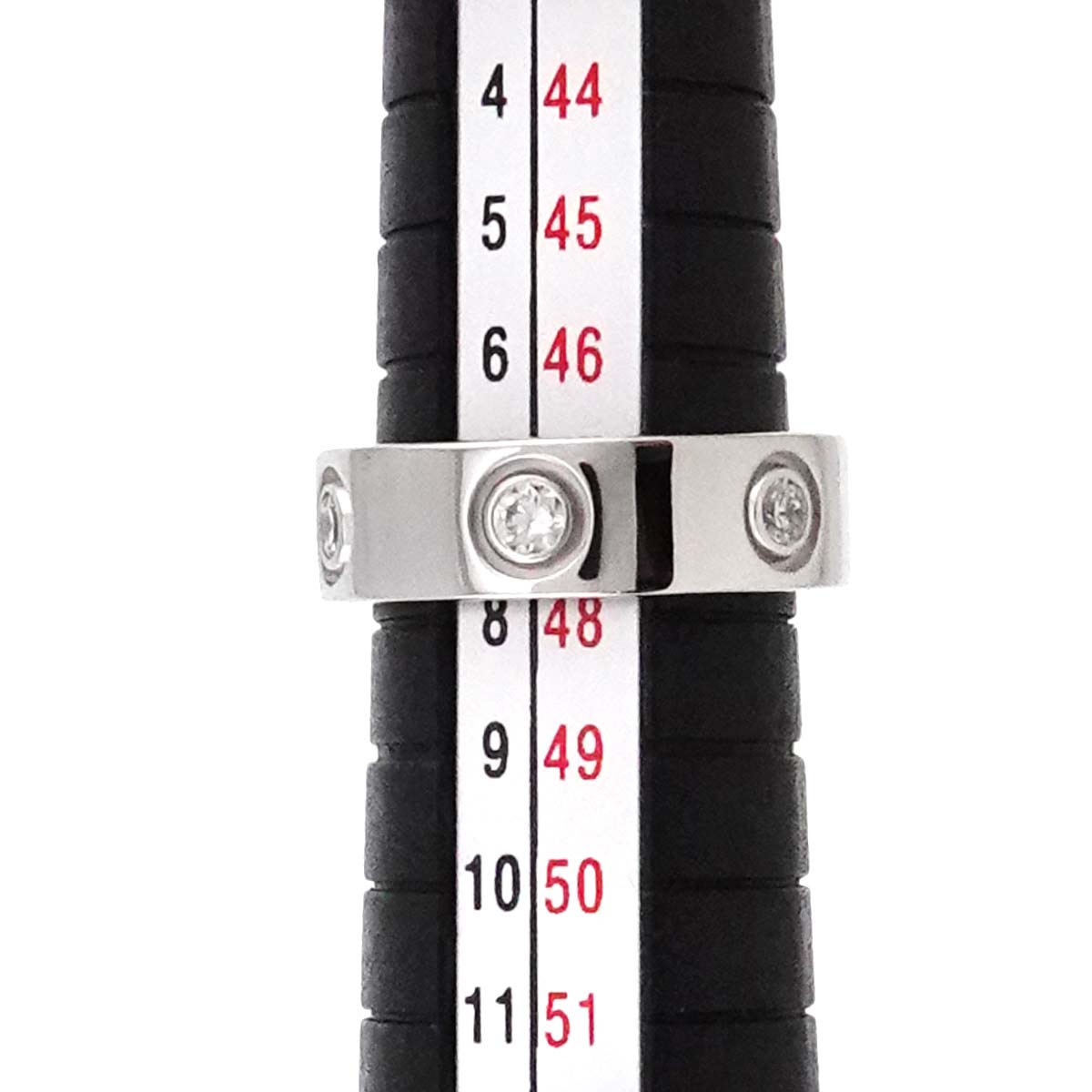 Love Ring Full Diamond 6P 18K White Gold 750 size47 3.75-4(US)