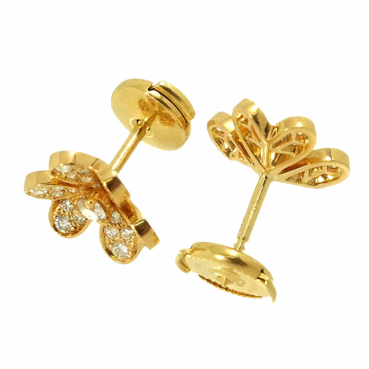 FRIVOLE Diamond Mini Earrings Pierced 18K YG 750