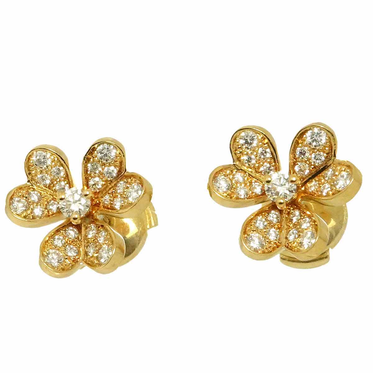FRIVOLE Diamond Mini Earrings Pierced 18K YG 750