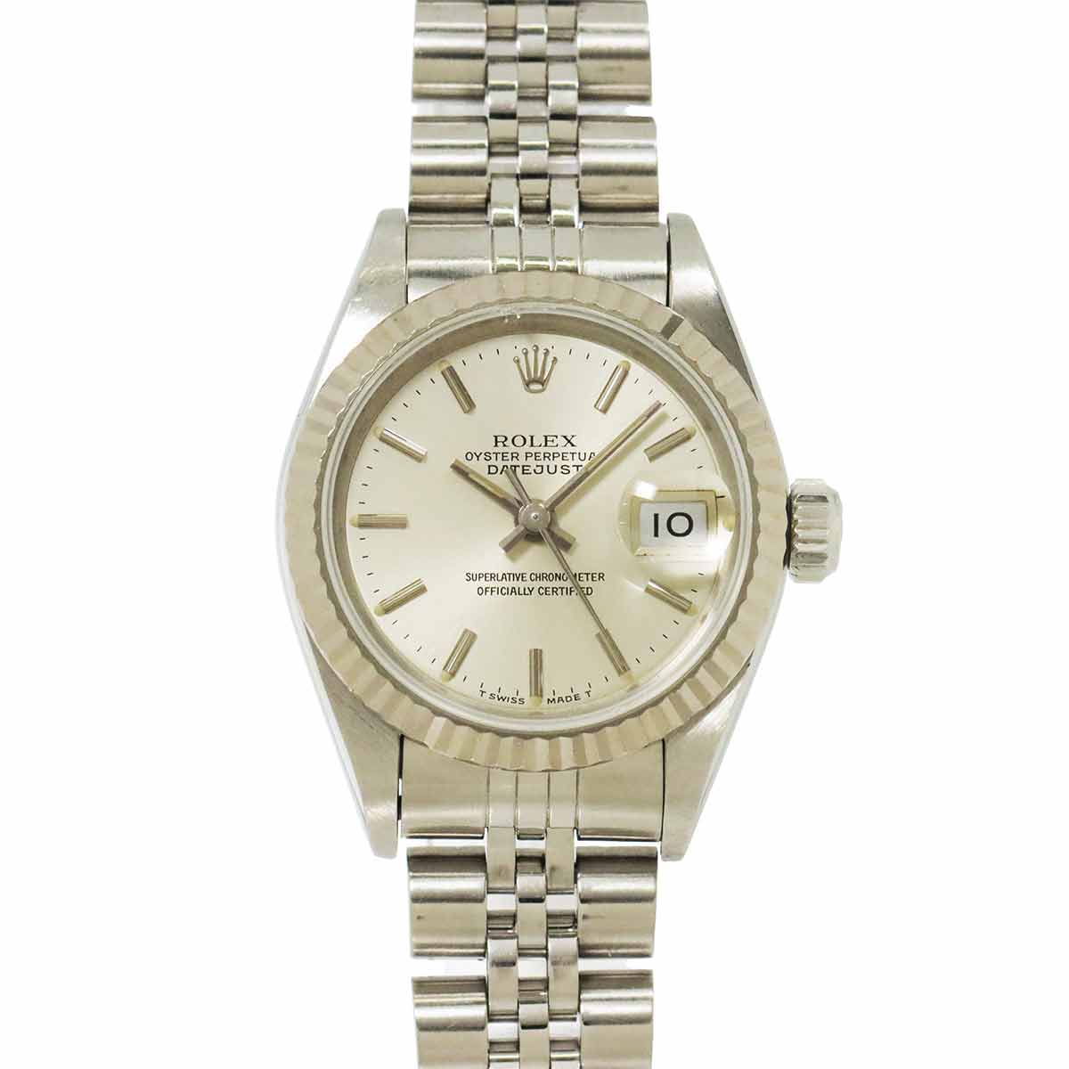 Datejust 69174 Serial N Silver Dial 750 White Gold Ladies Watch