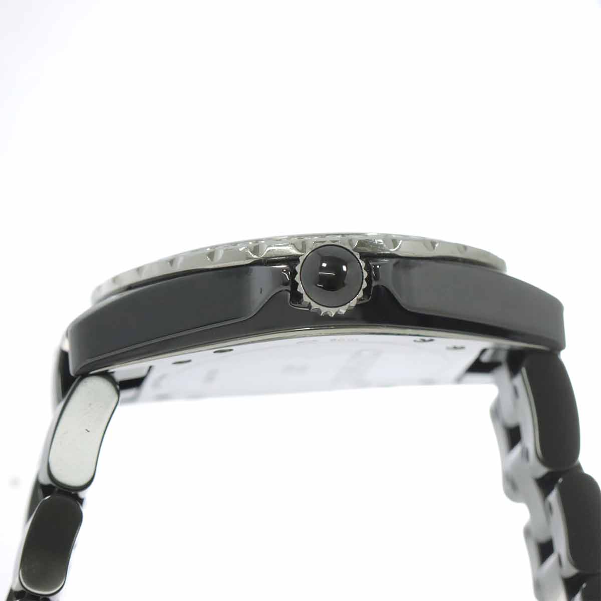 J12 Bezel 8P Diamond Automatic Black Dial Mens H3109 Watch