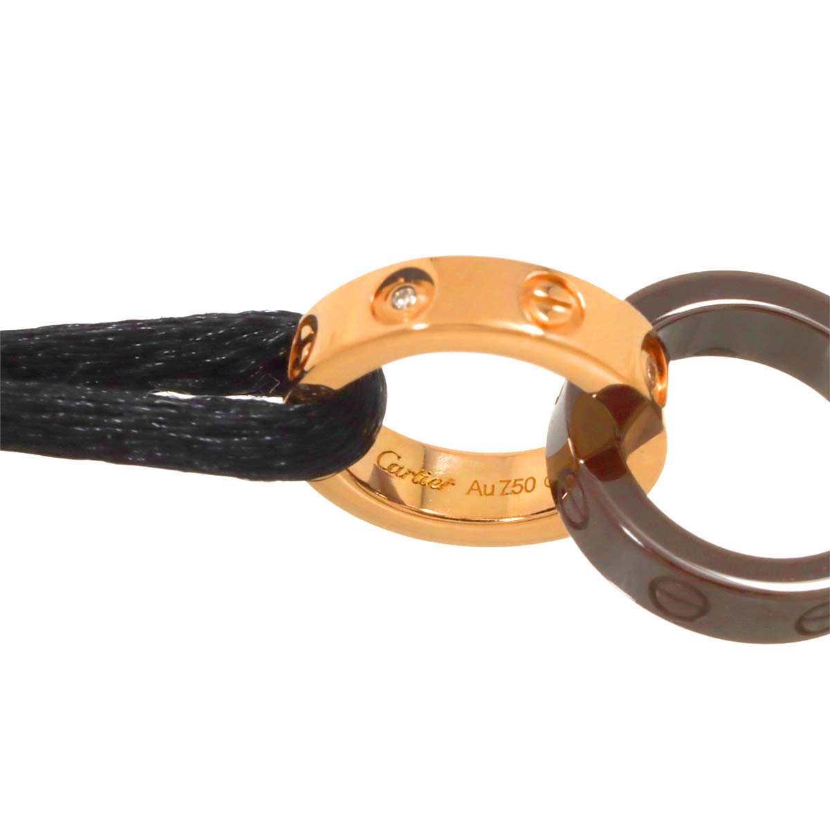 LOVE Diamond Bracelet ceramic 18K Pink Gold 750