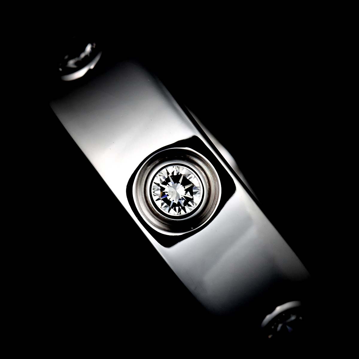 Love Ring Full Diamond 18K WG 750 size51 5.5-5.75US)