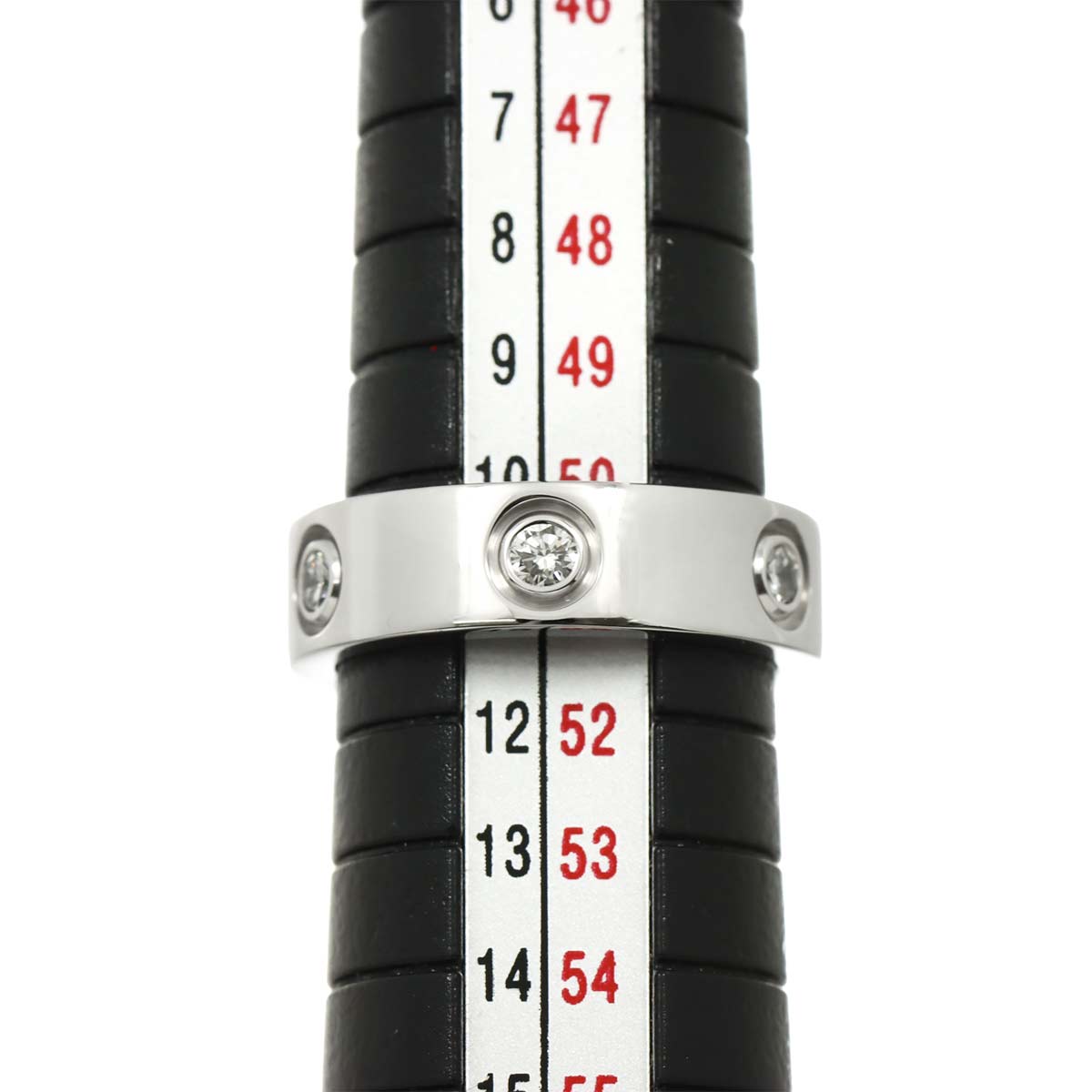 Love Ring Full Diamond 18K WG 750 size51 5.5-5.75US)