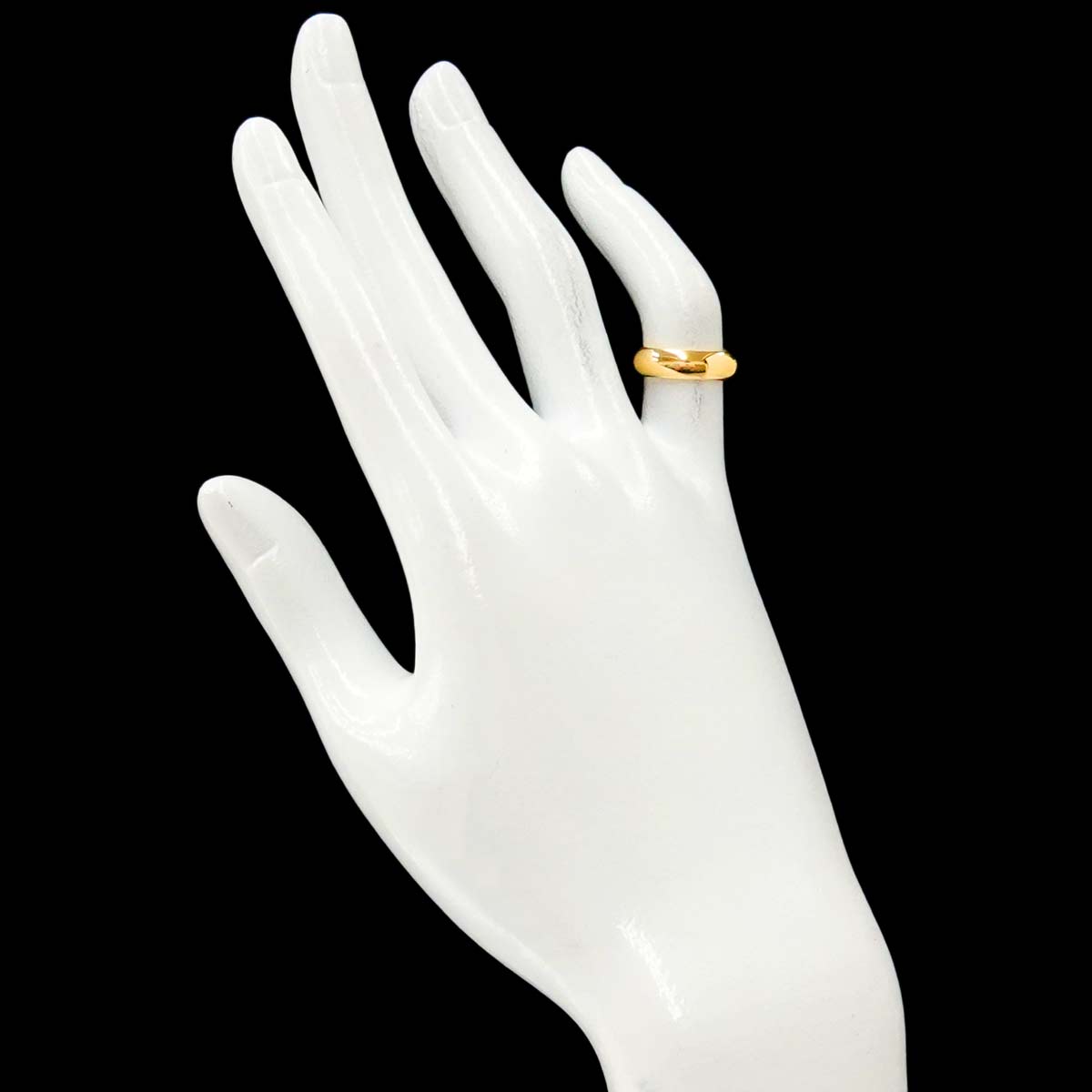Classic Band Ring 18K Yellow Gold 750 Size 3.25-3.75(US)