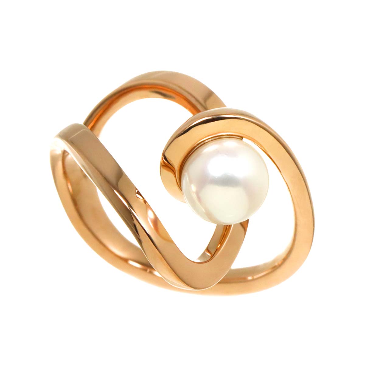 Aurora Akoya Pearl 6.8mm Ring 18K PG 750 Size5.5-5.75(US) 90295789