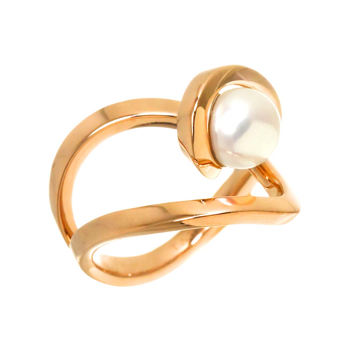 Aurora Akoya Pearl 6.8mm Ring 18K PG 750 Size5.5-5.75(US) 90295789