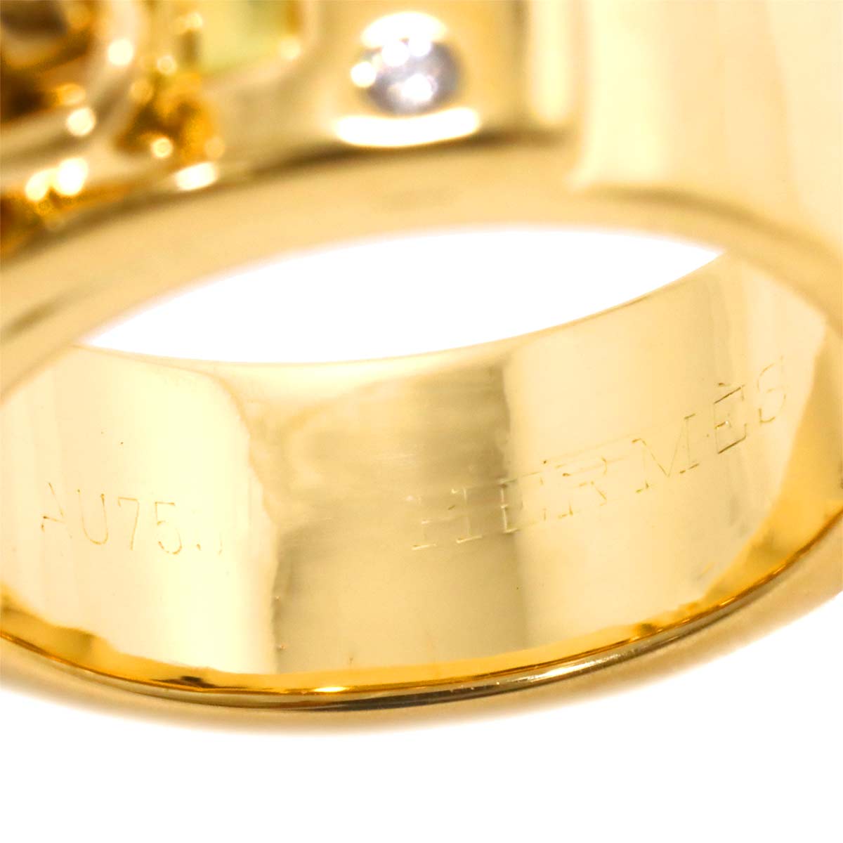 Kelly Diamond Ring 18K YG 750 Size4.5-4.75(US)