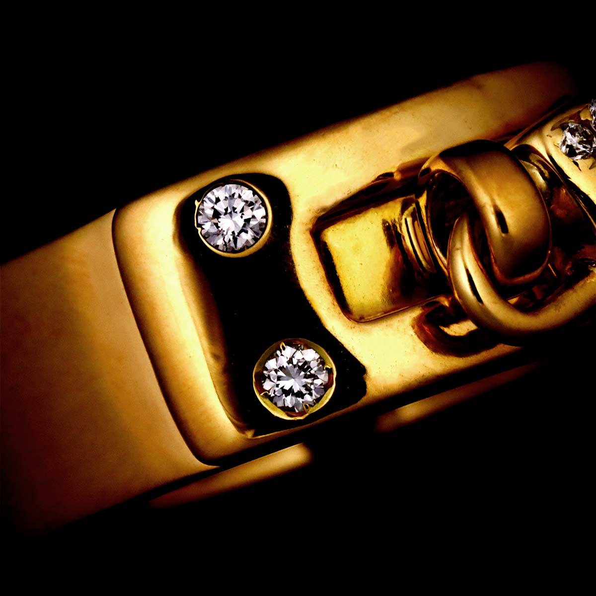 Kelly Diamond Ring 18K YG 750 Size4.5-4.75(US)