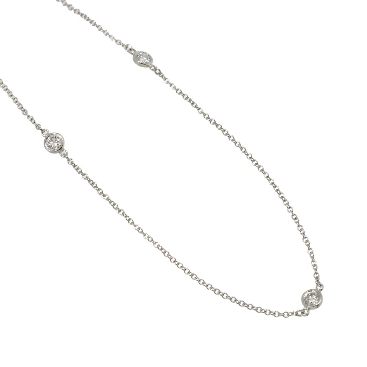 By The Yard Diamond 3P Necklace Platinum