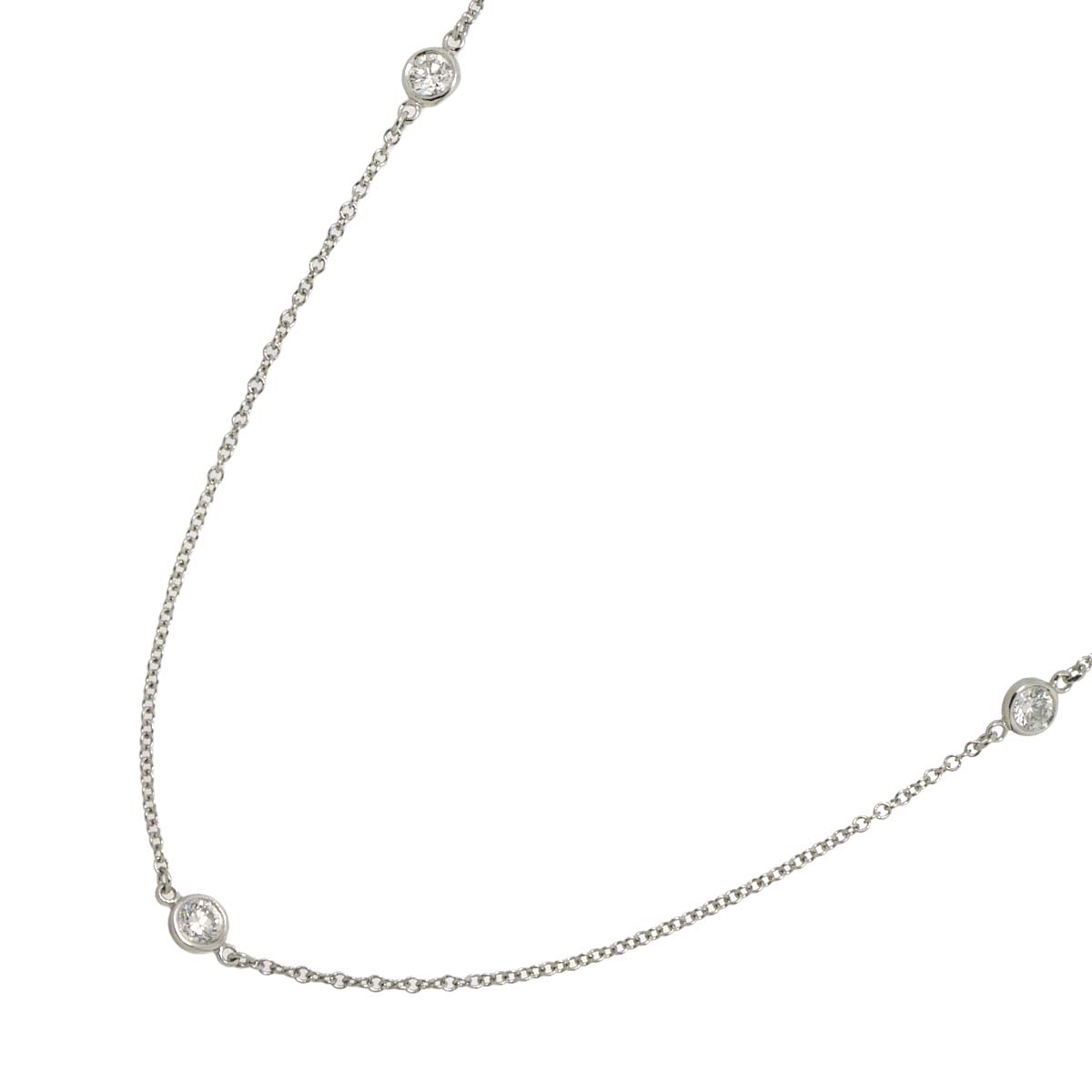 By The Yard Diamond 3P Necklace Platinum