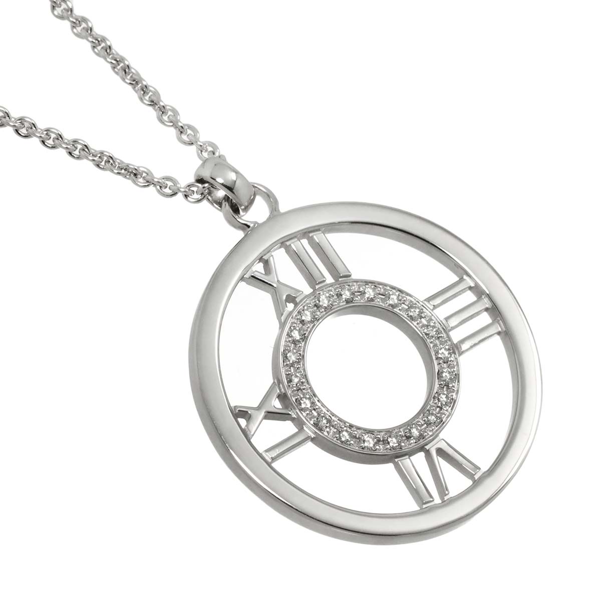 Atlas Open Diamond Necklace 18K White Gold 750