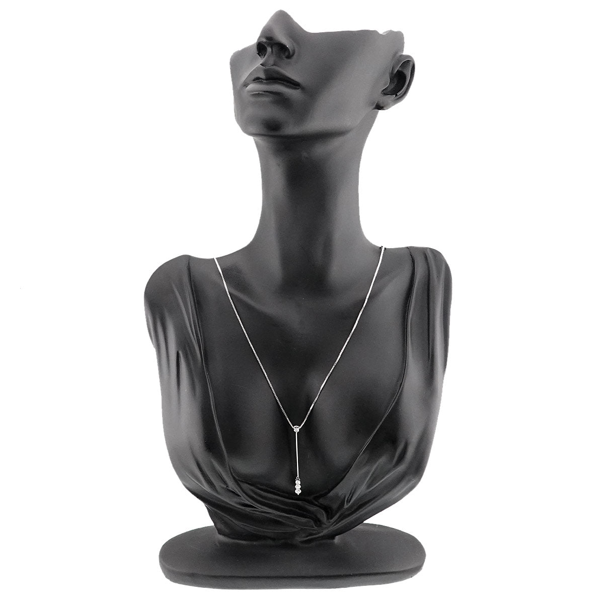 Diamond Necklace 18K White Gold 750