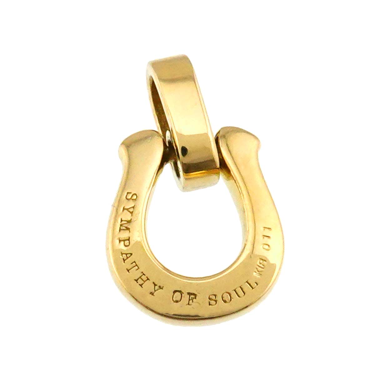 Horseshoe Diamond 0.11ct Pendant Top 18K YG 750