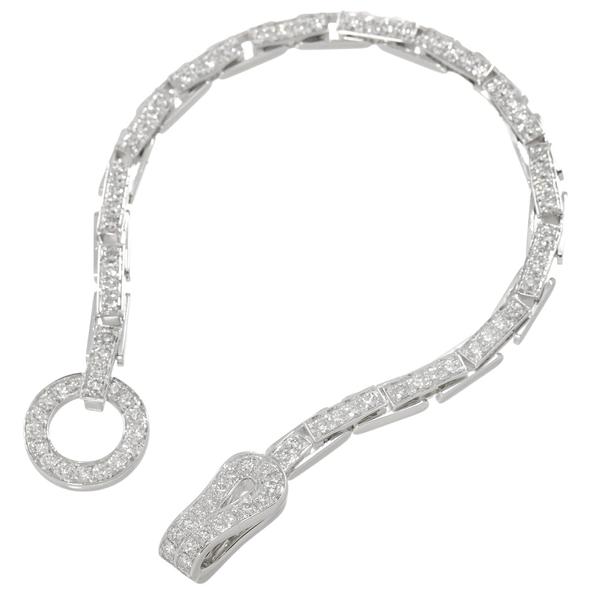 AGRAFE Diamond Bracelet 18K White Gold 750