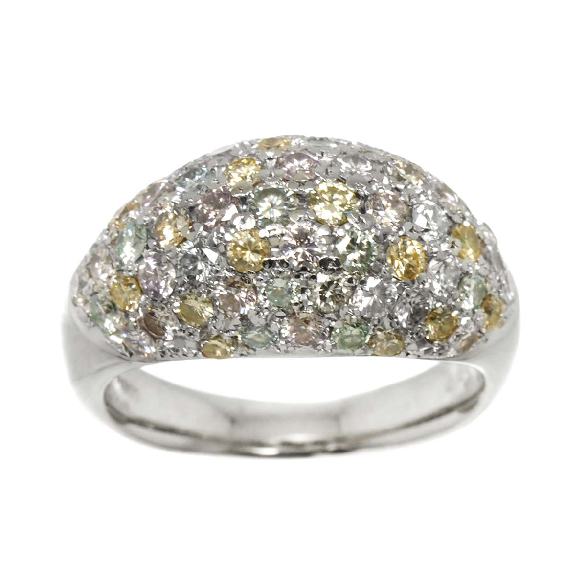 Diamond 2.66ct Ring Pt size7.5(US)