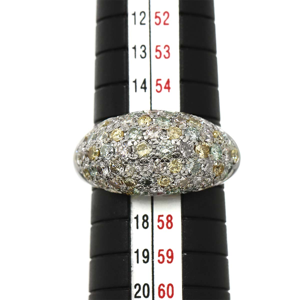 Diamond 2.66ct Ring Pt size7.5(US)