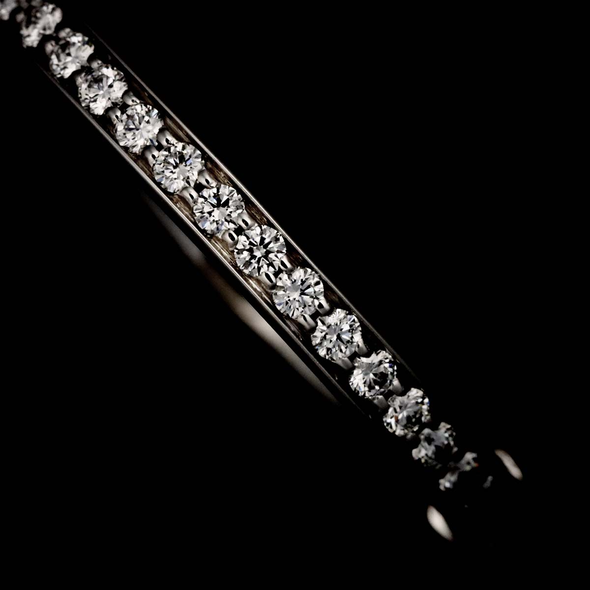 Lock Diamond 0.15ct Ring 18K WG 750 Size7.25(US)