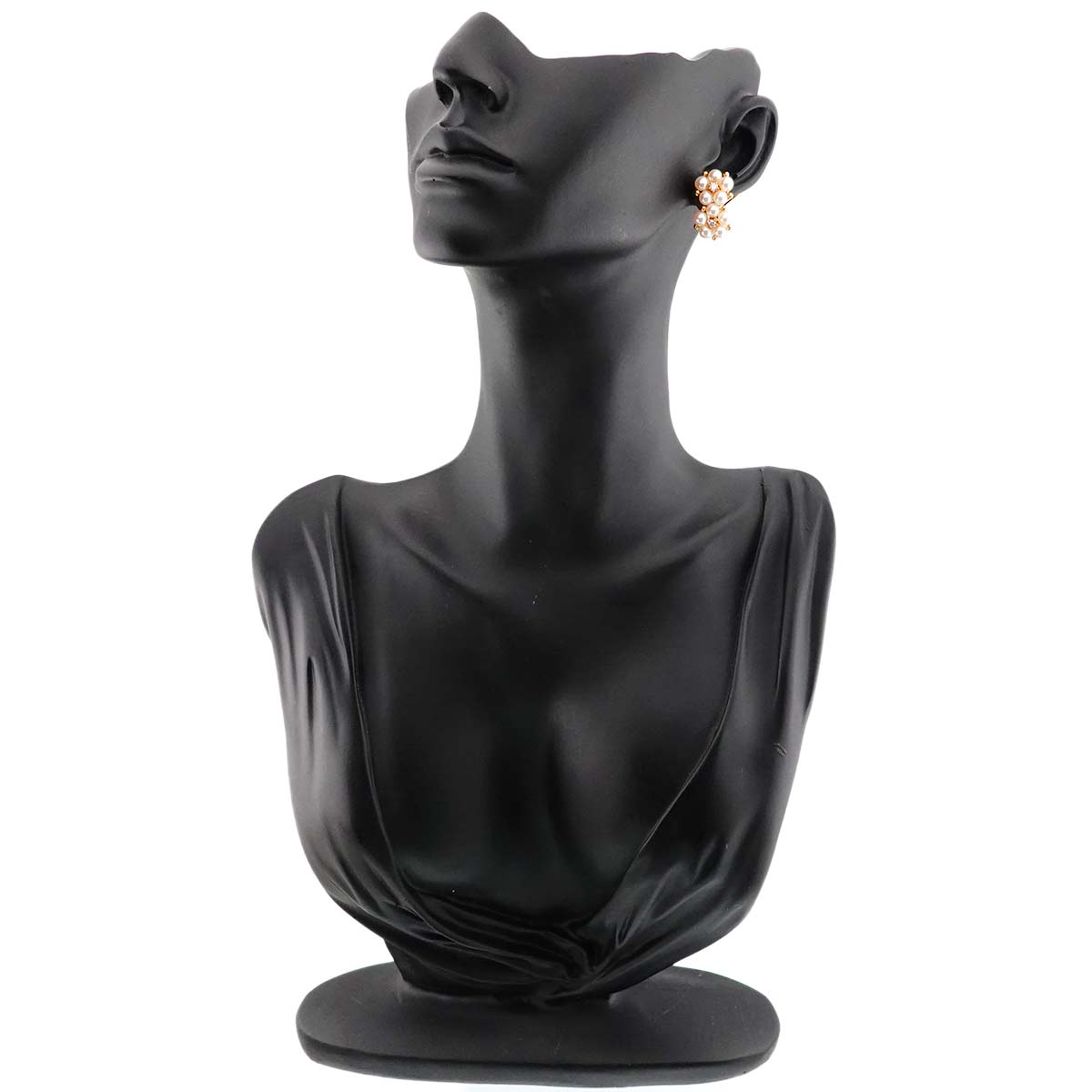 Akoya Pearl 4.1mm Diamond Earrings Clip on 18K YG 750