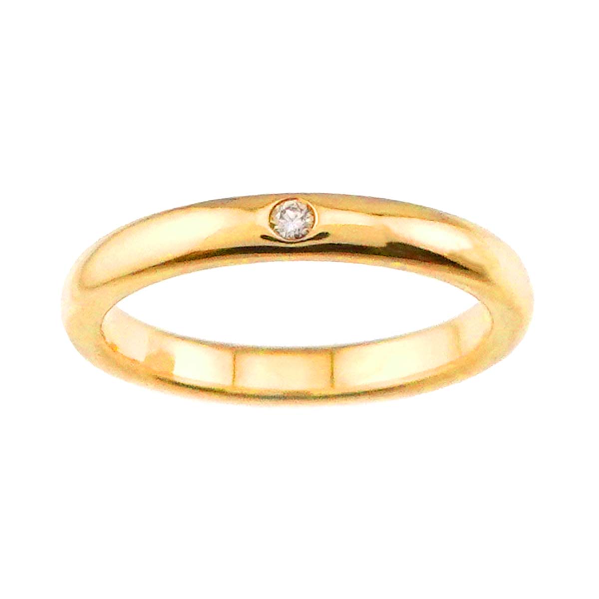 Stacking Diamond 1P Ring 18K Yellow Gold 750 Size4.75-5(US)