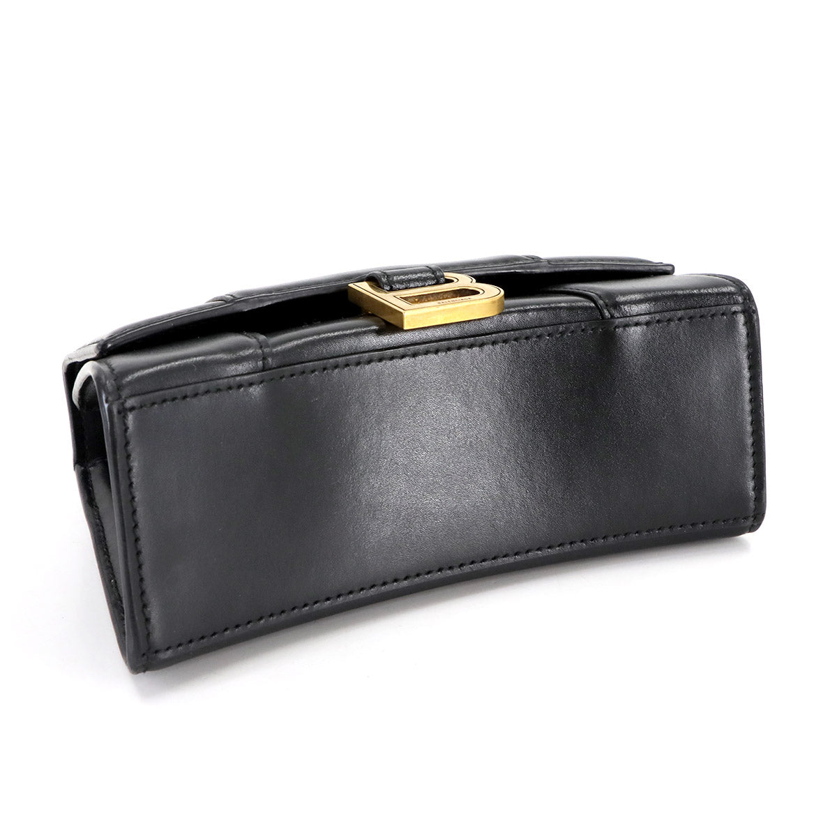 Hourglass XS Hand Shoulder Bag Leather Black 592833