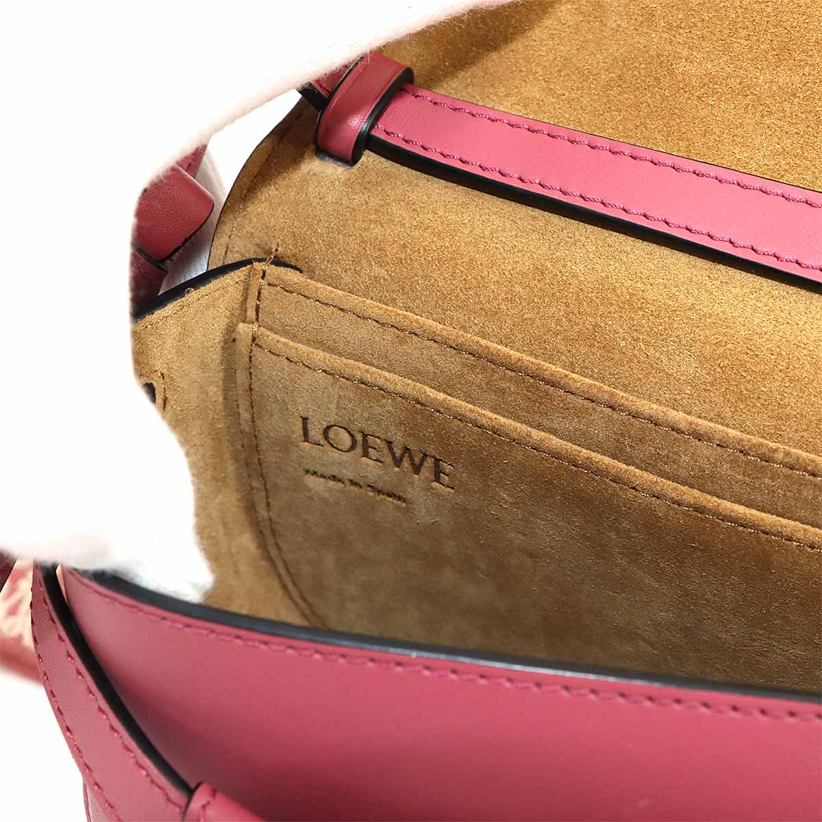 Mini Gate Dual Shoulder Bag Leather Pink Purse