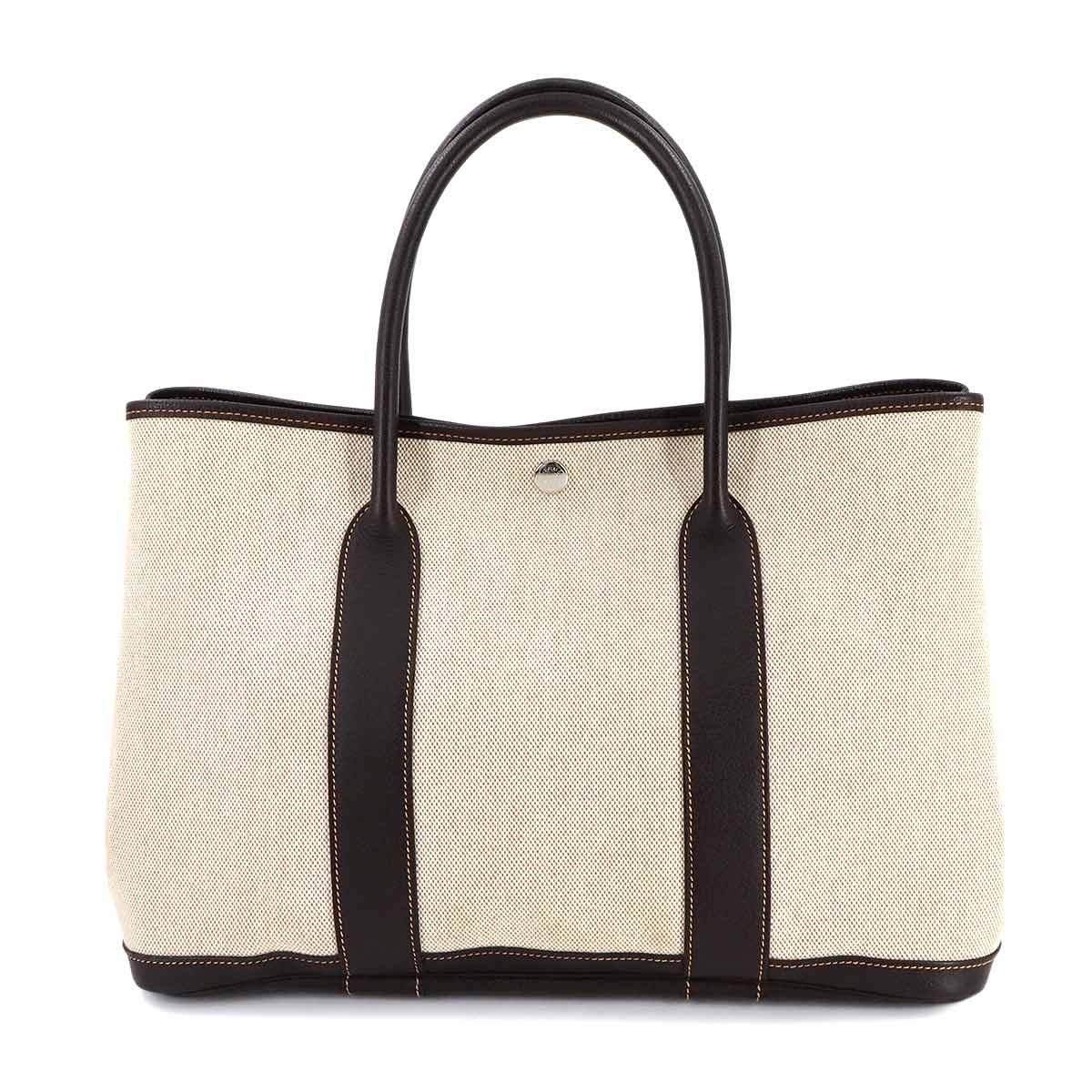 Garden Party PM Tote Bag Toile H Natural Marron Purse