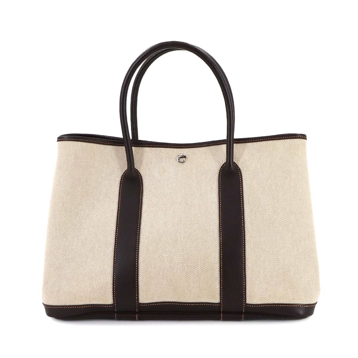 Garden Party PM Tote Bag Toile H Natural Marron Purse