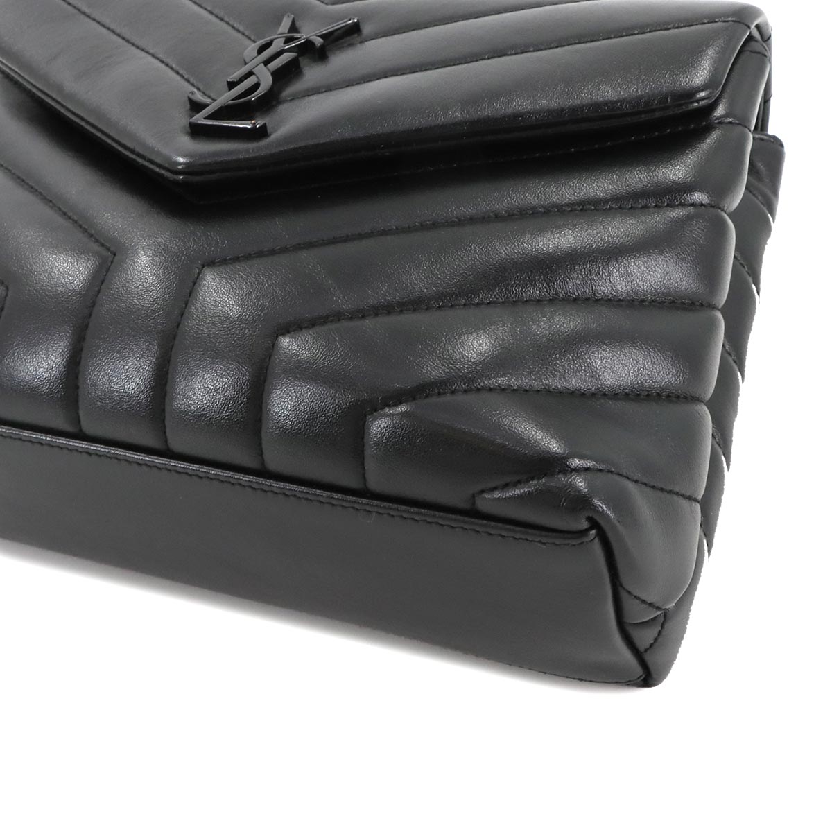 Loulou Small Chain Shoulder Bag Leather BLack 494699