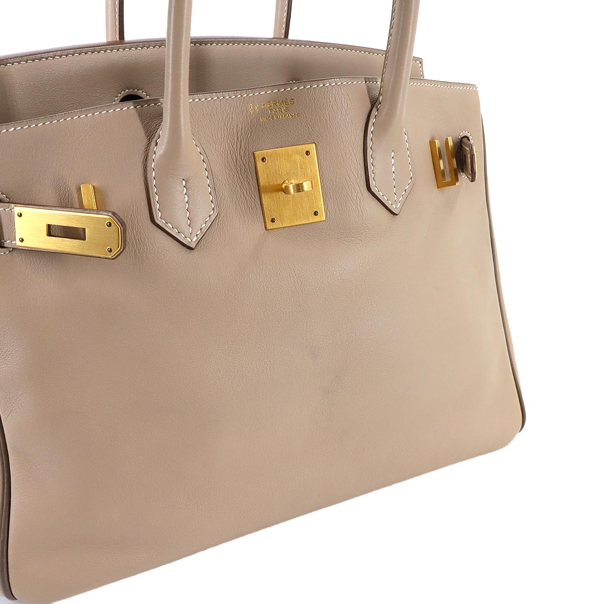 Birkin 30 Hand Bag Veau Swift Argile Etoupe Purse
