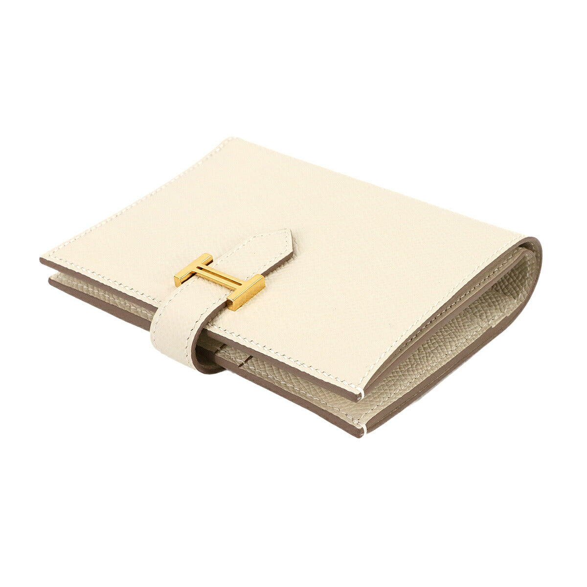 Bearn Compact Wallet Veau Epsom Leather Craie Purse