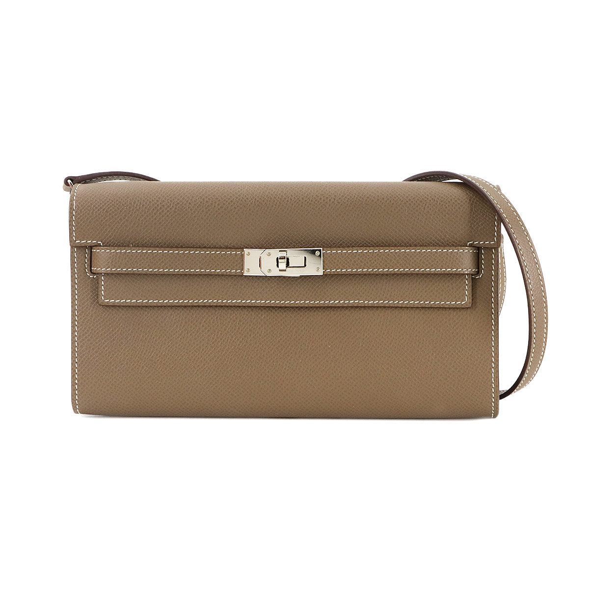 Kelly To Go Shoulder Wallet Epsom Etoupe Purse