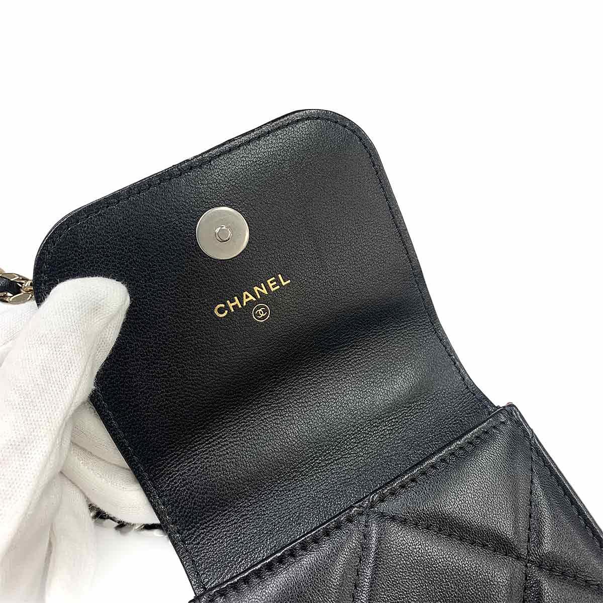 19 Mobile Phone Case Chain Shoulder Bag Leather Black AP1773