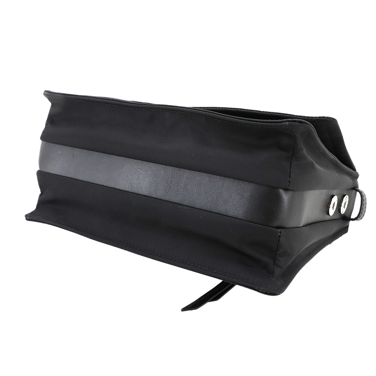 Traveller Small Padded Shoulder Bag Nylon Leather Black 1BD313