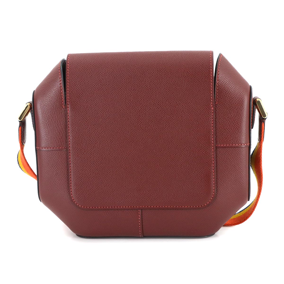 Octagon Shoulder Bag Epsom Rouge H Rocabar