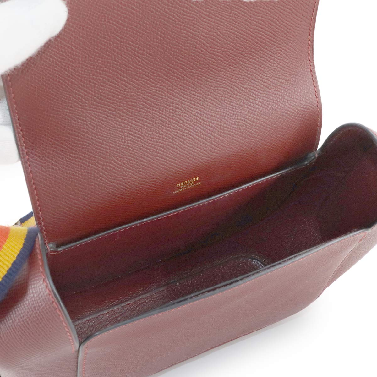 Octagon Shoulder Bag Epsom Rouge H Rocabar