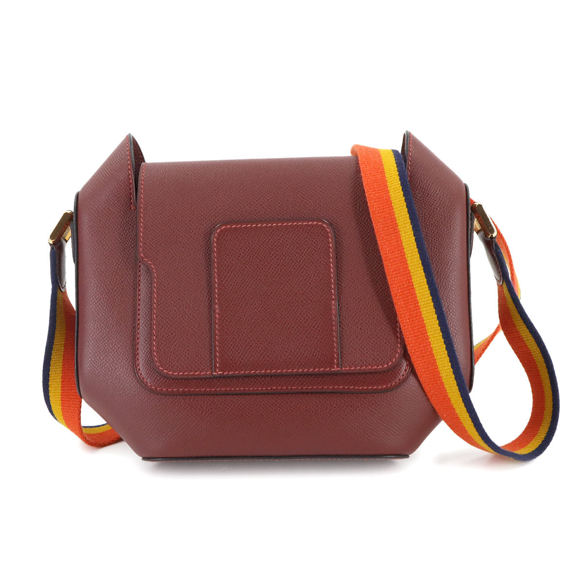 Octagon Shoulder Bag Epsom Rouge H Rocabar
