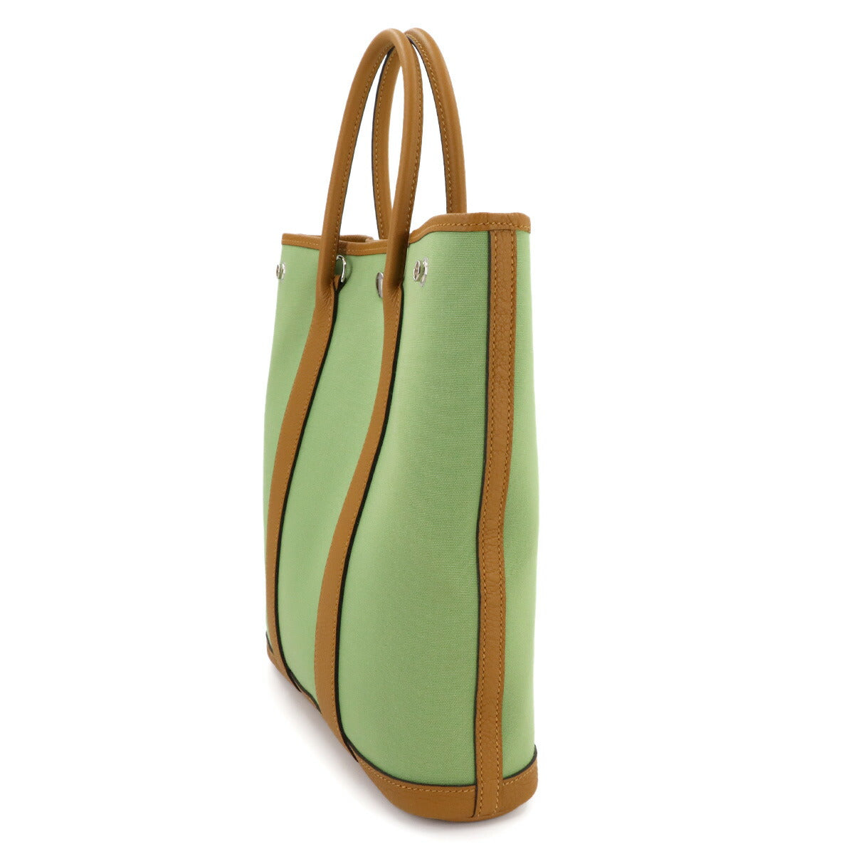 Garden File PM Tote Shoulder Bag Toile Oficier Vert criquet