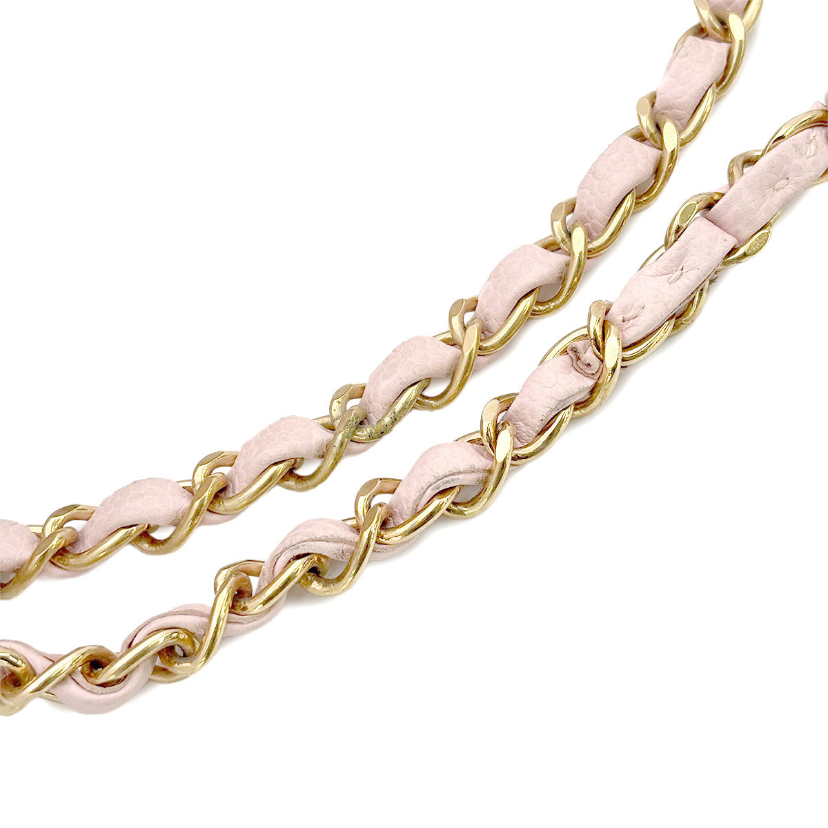 Medium Classic Double Flap Chain Bag 25cm Leather Pink A01112