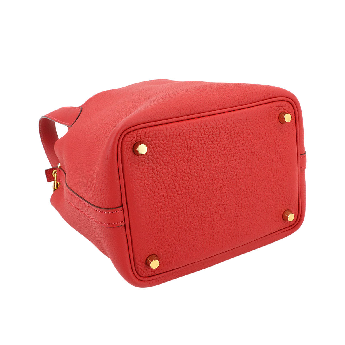 Picotin Lock PM Hand Bag Taurillon Clemence Rouge Casaque
