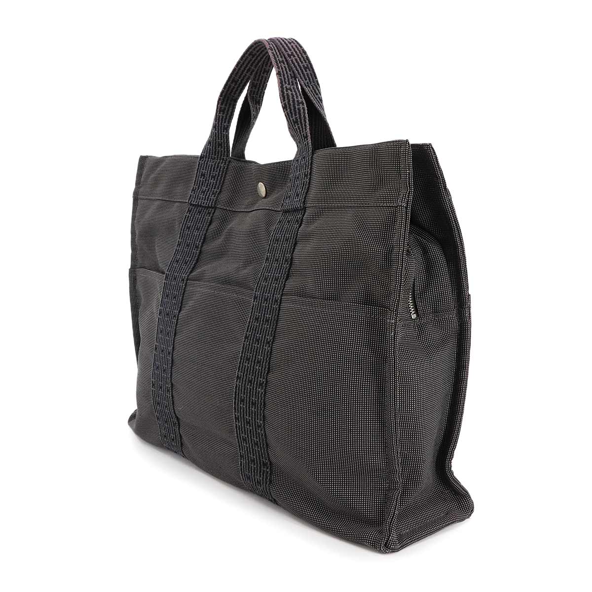 Herline Tote MM Bag Canvas Gray Unisex Purse