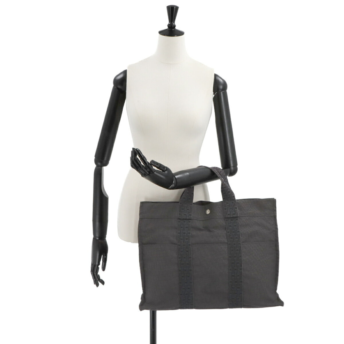 Herline Tote MM Bag Canvas Gray Unisex Purse