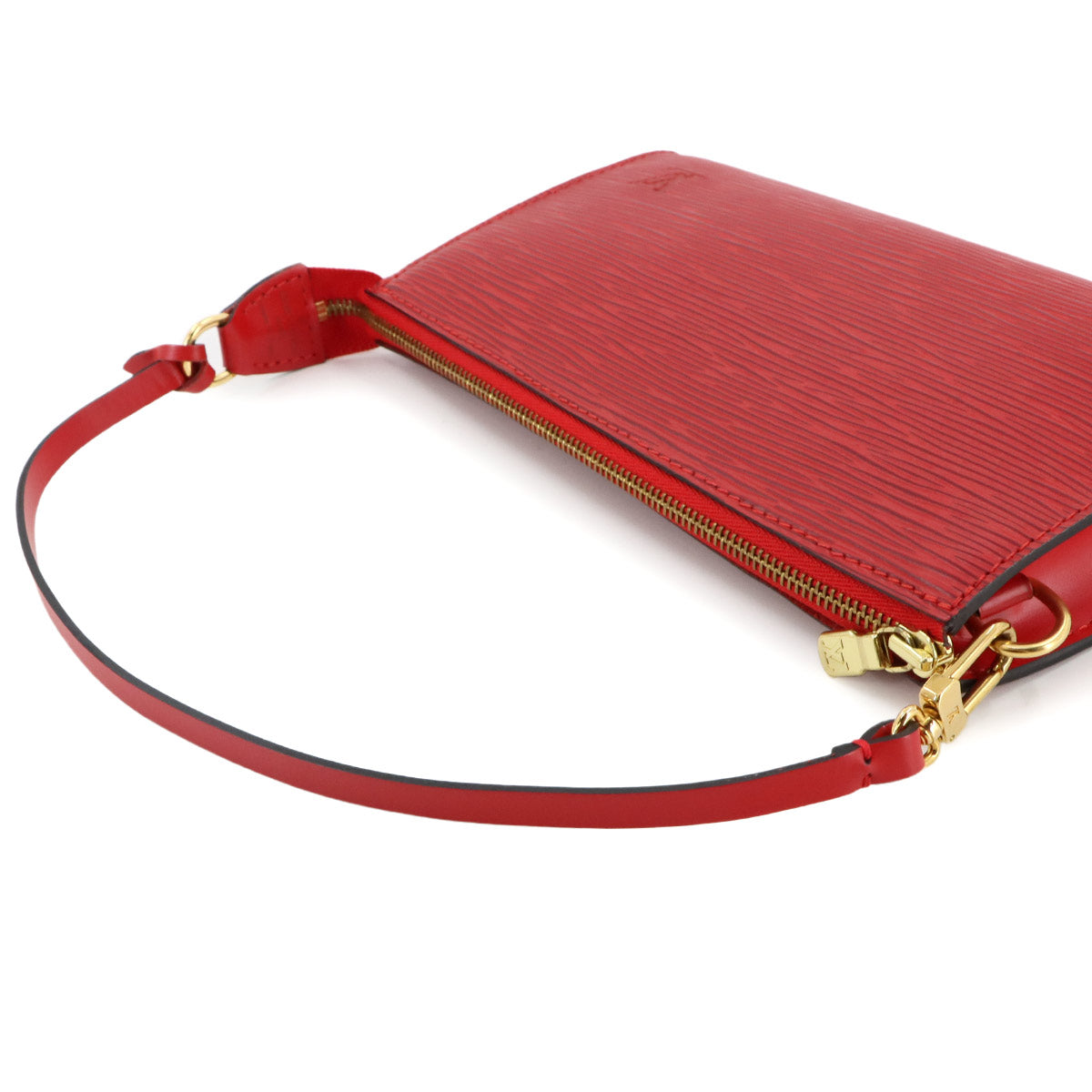 Epi Pochette Accessoires Hand Bag Castilian Red M52947