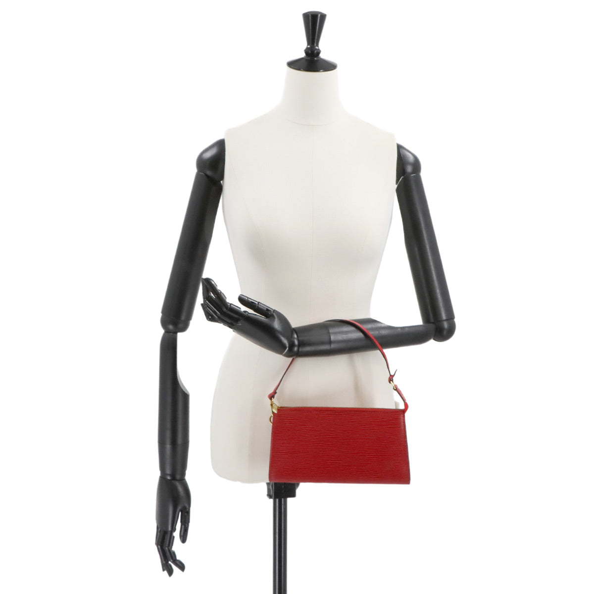 Epi Pochette Accessoires Hand Bag Castilian Red M52947