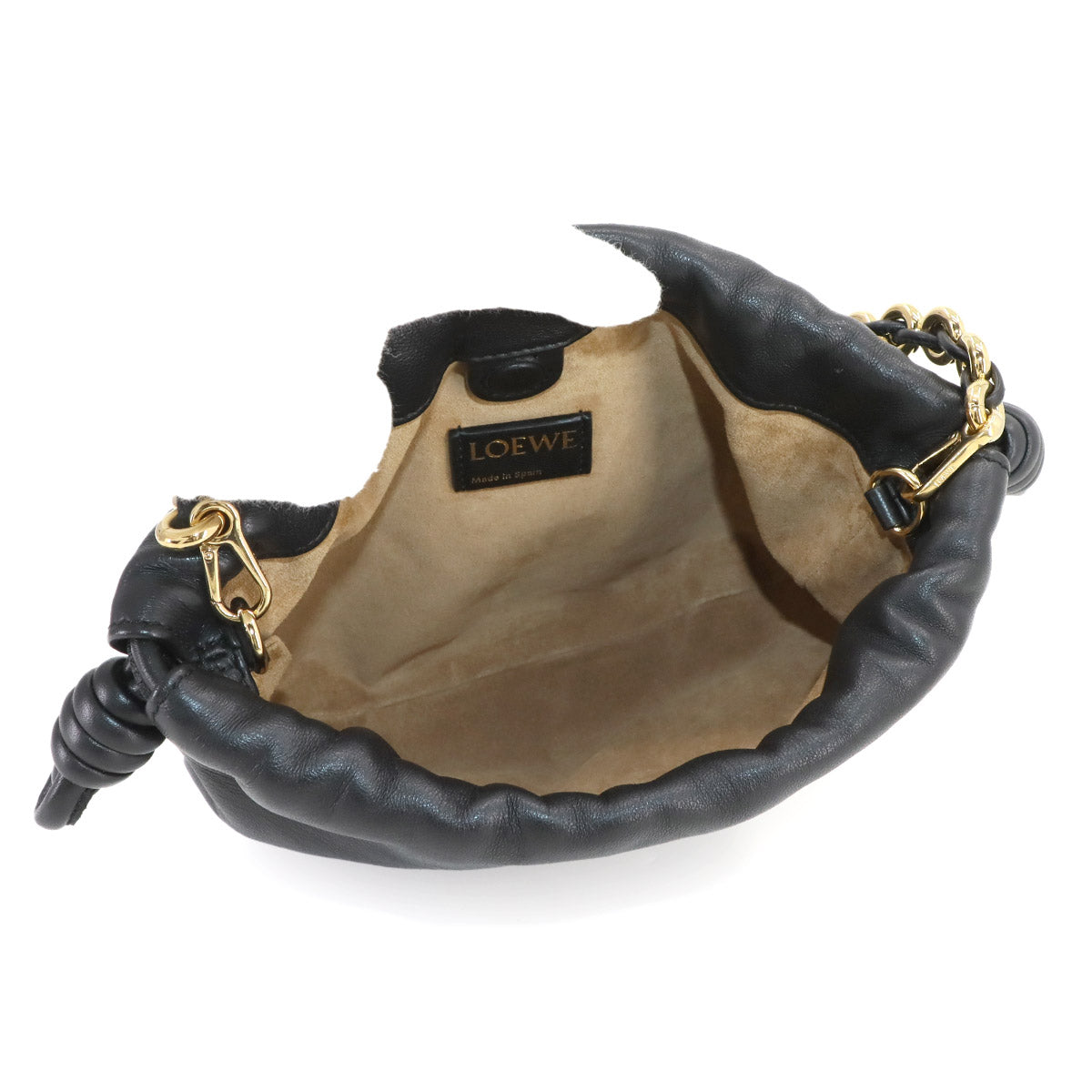 Flamenco Purse Mini Hand Shoulder Bag Leather Black Purse