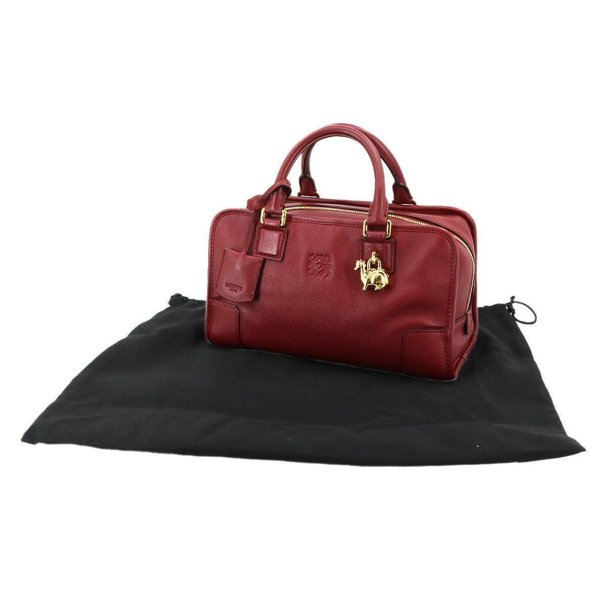 Amazona 28 Year of the Dragon Hand Bag Leather Red Anagram