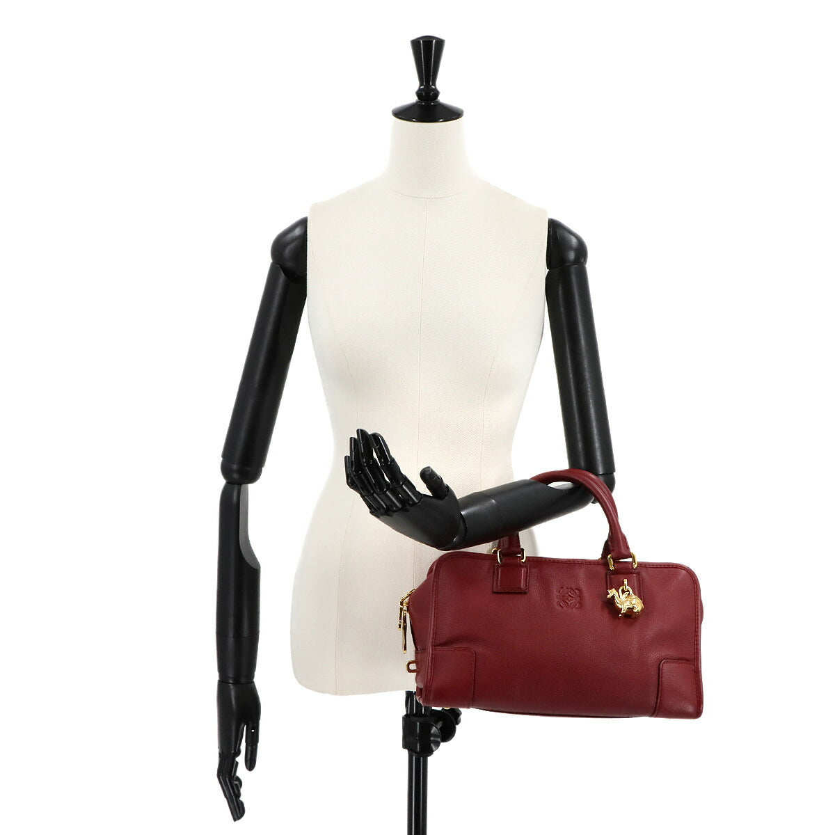 Amazona 28 Year of the Dragon Hand Bag Leather Red Anagram