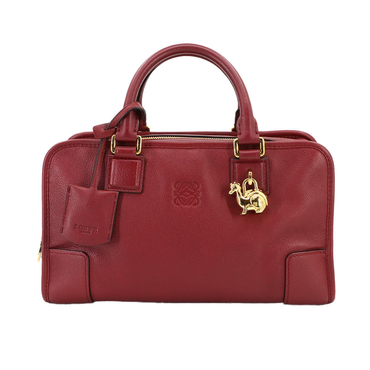 Amazona 28 Year of the Dragon Hand Bag Leather Red Anagram